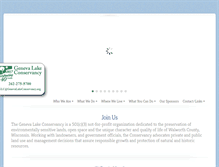 Tablet Screenshot of genevalakeconservancy.org